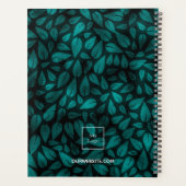 Turquoise feuillage noir feuille logo d'entreprise (Dos)