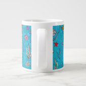 Turquoise Fish Pattern Jumbo Beker (Achterkant)