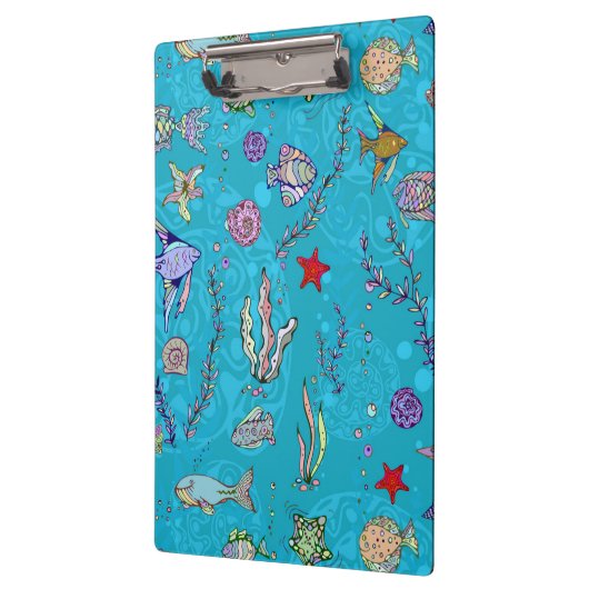 Turquoise Fish Pattern Klembord (Links)