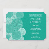 Turquoise Floral Chrysanthemum Invitations de mari (Devant)