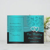 Turquoise, Floral Noir Rejoint Coeurs Programme de (Debout devant)