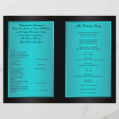 Turquoise, Floral Noir Rejoint Coeurs Programme de (Dos)