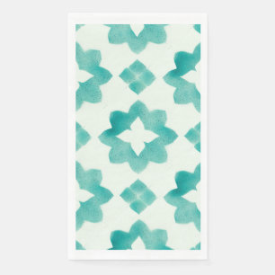 Turquoise Floral Pattern Servet