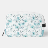 Turquoise Floral Pattern Toilettasje (Achterkant)