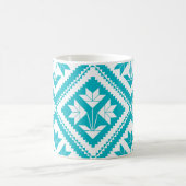 Turquoise Floral Quilt Mug (Centre)