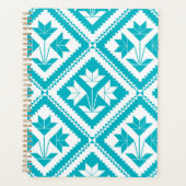 Turquoise Floral Quilt Planner (Voorkant)