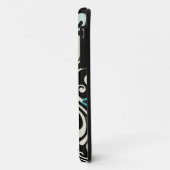 Turquoise Floral Swirls iPhone 5 Coque (Dos/Gauche)