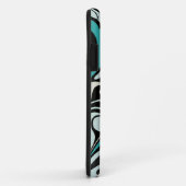 Turquoise Floral Swirls iPhone 5 Coque (Dos/Droite)