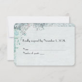 turquoise florale grens RSVP (Voorkant)