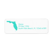 Turquoise Florida Personalized Etiket (Voorkant)