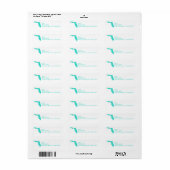 Turquoise Florida Persoonlijk Etiket (Full Sheet)