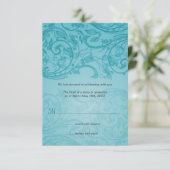 Turquoise Flourish Réponse de Mariage (Debout devant)