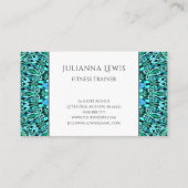 Turquoise Flower Mandala Visitekaartje (Achterkant)