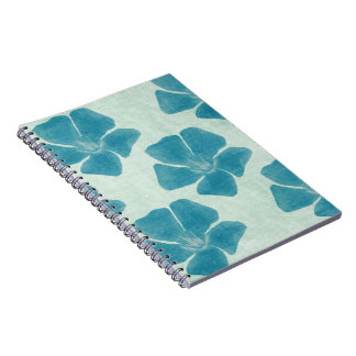 Turquoise Flowers Notitieboek
