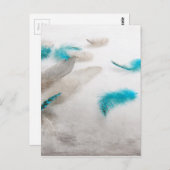 Turquoise Fluff Briefkaart (Voorkant / Achterkant)