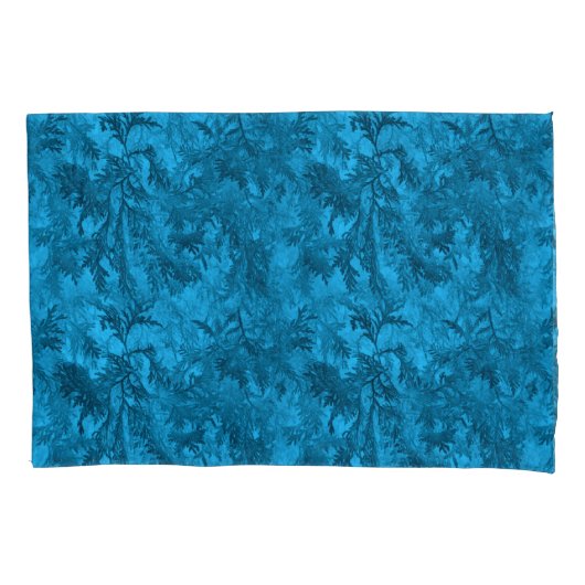 Turquoise Forest Pillowcases (set van 2-standaard) Kussensloop (Voorkant-Links)