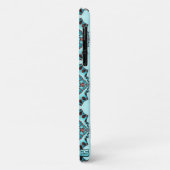 Turquoise Fractal Star Blast Case-Mate iPhone Case (Achterkant/links)