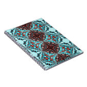 Turquoise Fractal Star Blast Notitieboek (Rechterzijde)