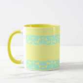 Turquoise frontière gothique café Mug (Gauche)