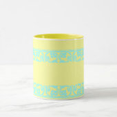 Turquoise frontière gothique café Mug (Centre)
