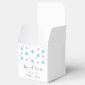 Turquoise Fuchsia Confetti Wedding Favor Boxes Bedankdoosjes (Geopend)