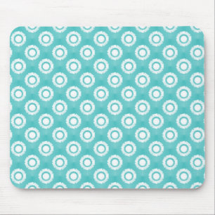 Turquoise Funky Flower Mousepad Muismat