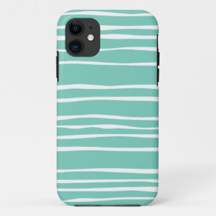Turquoise Funky Striped iPhone 5/5S Coque