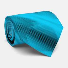 Turquoise Futuristic Abstract Diagonal Pattern Art Stropdas