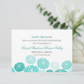 Turquoise Garden Wedding SAVE DE DATUM The Date (Staand voorkant)