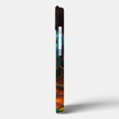 Turquoise gehoornde uil Case-Mate iPhone case (Achterkant / Links)