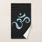 Turquoise gemarmerde Om Bad Handdoek (Handdoek)