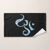 Turquoise gemarmerde Om Bad Handdoek (Handdoek)