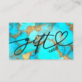 turquoise gemstone gift visitekaartje (Voorkant)