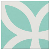 Turquoise Geometric Pattern Fabric Stof (Close Up)