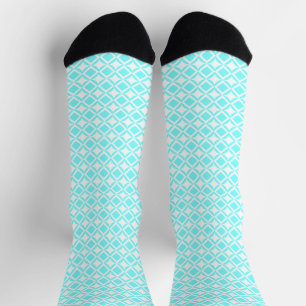 Turquoise Geometric Sokken