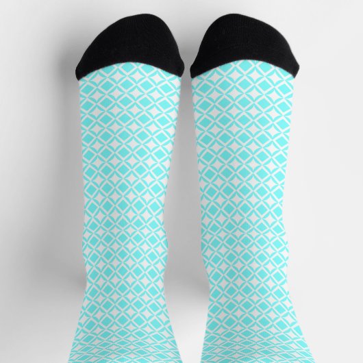 Turquoise Geometric Sokken (Top)