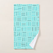 Turquoise géométrique (Serviette à main)