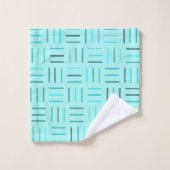 Turquoise géométrique (Gant de toilette)
