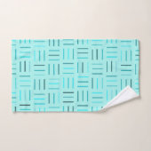 Turquoise géométrique (Serviette à main)