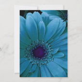 TURQUOISE Gerbera Daisa Faire-part de mariage (Dos)
