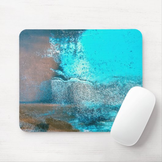 Turquoise getextureerd Abstract Muismat (Met muis)