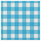 Turquoise Gingham Check Stof (Close Up)