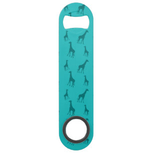 Turquoise giraffes speed flessenopener