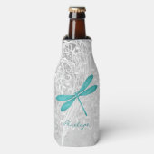 Turquoise Glacière de bouteille personnalisée Drag (Bottle Devant)