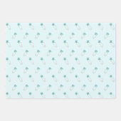 Turquoise Glitter Baby Voeten Wrapping Paper Sheet (Voorkant 3)