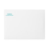 Turquoise Glitter Confetti Wrap rond label (Voorkant)