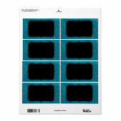 Turquoise Glitter Etiket (Full Sheet)
