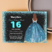 Turquoise Glitter Prinses Extravaganza: Zoet 16 Kaart