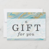 Turquoise Gold Agate Stone Geode Certificate Kaart (Voorkant)