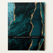 Turquoise Gold Black Agate, votre logo/nom de l'en (Dos)